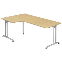 Hammerbacher Eckschreibtisch VBS82/3 ahorn nachbildung/silber