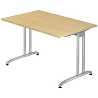 Hammerbacher Schreibtisch VBS12/3 ahorn nachbildung/silber