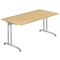 Hammerbacher Schreibtisch VBS16/3 ahorn nachbildung/silber