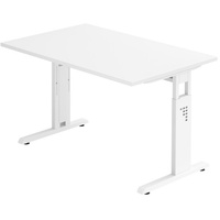 Hammerbacher Ergonomic O-Serie OS12/W/W Schreibtisch 120x80cm weiß/weiß