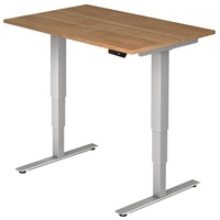 Hammerbacher Schreibtisch VXDSM12/N/S nussbaum nachbildung/silber