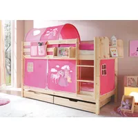 TICAA Etagenbett Marcel 90 x 200 cm Kiefer massiv