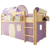 TICAA Hochbett Malte 90 x 200 cm Kiefer massiv