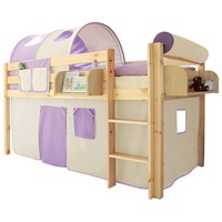 TICAA Hochbett Malte 90 x 200 cm Kiefer massiv