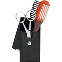 Erbe Set, schwarz, 2-tlg. Bartpflege 1x Bartschere + Bartkamm