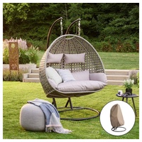 Home Deluxe Hängesessel Twin grau inkl. Regenabdeckung