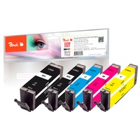 Peach kompatibel zu Canon PGI-550 schwarz + CLI-551 CMY