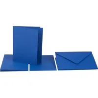 Folia Doppelkarten 10,5 x 15 cm blau 5 Stück