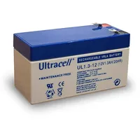 Ultracell 12 V, 1,3 Ah Faston (4,8 mm) Bleiakku,