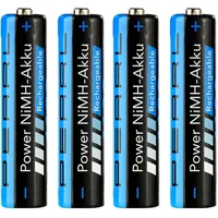 Pearl 4er-Set NiMH-Akkus Typ AAA: Micro, 1.100 mAh