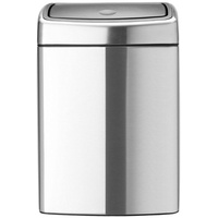Brabantia Touch Bin, Mülleimer Wandhalterung Matt Steel, Fingerprint Proof