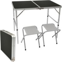 AMANKA Campingmöbel-Set 3-tlg. grau (16083)