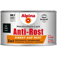 Alpina Anti-Rost Metallschutz-Lack 300 ml matt schwarz