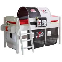 TICAA Hochbett Kenny R 90 x 200 cm Kiefer