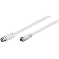 Goobay 11830 SAT-Antennenanschlusskabel LNB-Stecker / RF-Buchse weiß 2,5m