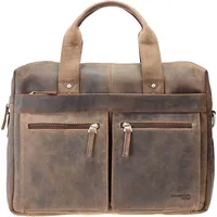GREENLAND Nature Stone Aktentasche Leder 39 cm braun