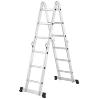 Juskys Aluminium Multifunktionsleiter 6 Sprossen