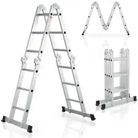 Juskys Aluminium Multifunktionsleiter 6 Sprossen