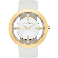 RHODENWALD & SÖHNE - Quarzuhr Lucrezia in Gelbgold Echtleder