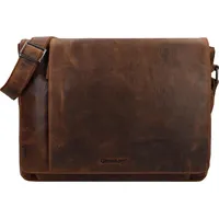 GREENLAND Nature Messenger Bag, mit praktischer Einteilung braun