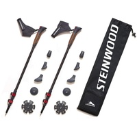 Steinwood Premium 100% Carbon Nordic Walking Stöcke verstellbar mit