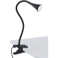 Trio Reality Leuchten LED Klemmleuchte Viper R22398102, Kunststoff schwarz,
