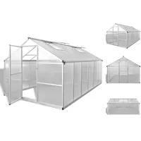 VidaXL Gewächshaus Alu Polycarbonat 3,8 mm 9,025 m2