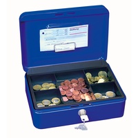 Wedo Geldkassette 25,0x18,0x9,0cm mit Clip blau