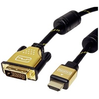 Roline Gold Monitorkabel DVI (24+1) - HDMI ST/ST, 7,5