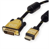 Roline GOLD Monitorkabel DVI (24+1) - HDMI, ST/ST, 5