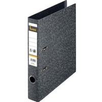 BENE Hartpappe Ordner schwarz marmoriert Karton 4,5 cm DIN