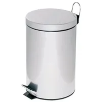 Alco Tretabfalleimer mit Kunststoffeinsatz 12 Liter silber