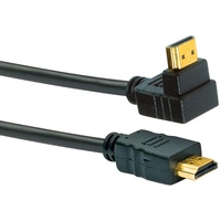 Schwaiger Digital HDMI Anschlusskabel (Stecker 90°/HDMI Stecker) 1,3 m