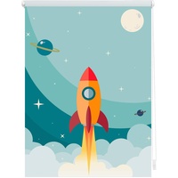 Lichtblick Rollo, Klemmfix 60x150 cm Rakete blau