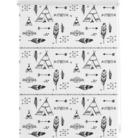 Lichtblick Rollo, Klemmfix, ohne Bohren, Verdunkelung, Tipi schwarz weiß