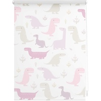Lichtblick Rollo, Klemmfix, ohne Bohren, Verdunkelung, Dino, pink -
