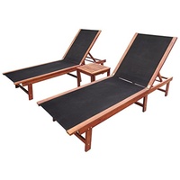 VidaXL Sonnenliegen Set 3-tlg. Tisch 40 x 40 cm