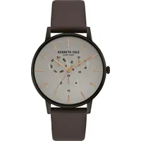 Kenneth Cole New York Herren-Armbanduhr Analog Quarz Leder KC50008002