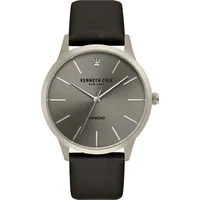 Kenneth Cole New York Herren-Armbanduhr Analog Quarz Leder KC15111010