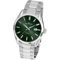 Jacques Lemans 1-1846F Derby Herren 43mm 10ATM - Silber/Grün
