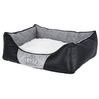 Kerbl Kuschelbett Chiara 42x32x18cm, hellgrau/schwarz 80360