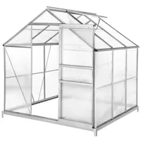 Tectake Gewächshaus Alu HKP 4 mm 3,7 m2 inkl.
