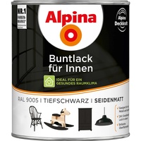 Alpina Buntlack für Innen 750 ml tiefschwarz seidenmatt