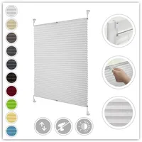 Lichtblick Plissee Klemmfix, ohne Bohren, verspannt, 80x210 cm,