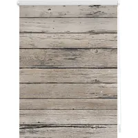 Lichtblick Rollo Klemmfix, ohne Bohren, blickdicht, Bretter-Vintage