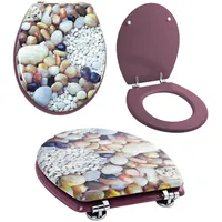 Grafner Grafner® WC Sitz mit Absenkautomatik Motiv Steine Toilettendeckel