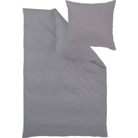 Curt Bauer Uni Mako-Satin mattsilber 135 x 200 cm