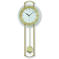 AMS AMS. Pendelwanduhr 5255, mit Aluminiumfrontreif und Mineralglas
