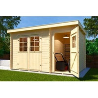 Weka Gartenhaus 254 3,70 x 2,50 m natur