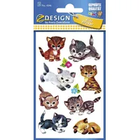 Avery Zweckform Aufkleber 4346 Katzen, 30 Etiketten